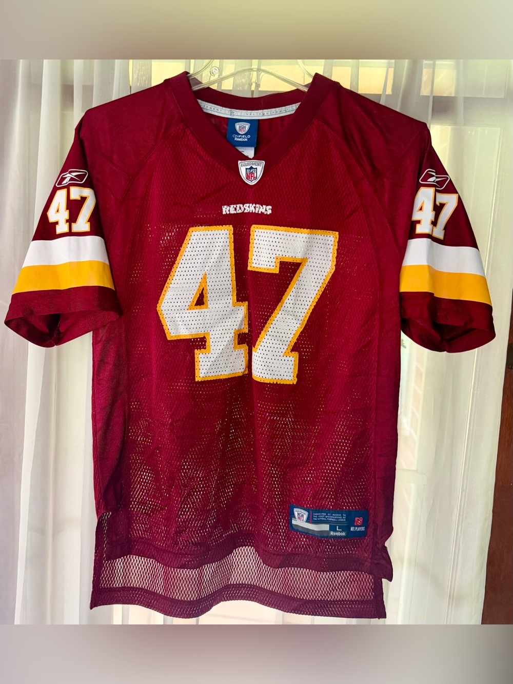 #47 COOLEY  Washington Redskins NFL Vintage Logo Jersey Youth Size Large (14-16)